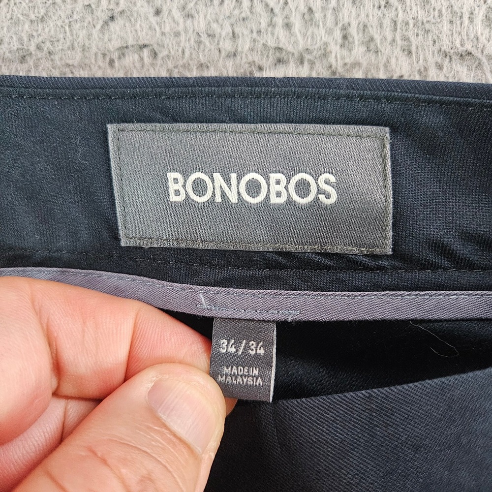 Bonobos Weekday Warrior Monday Navy Blue Slim Chino Dress Pants Mens 34x34 View 3